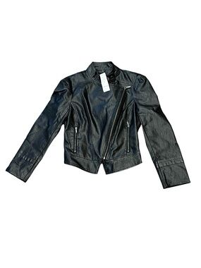 NWT *Flawed* Bebe Edgy Moto Jacket Faux Leather Asymmetrical Zipper